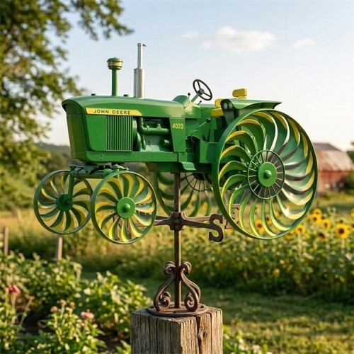 Rotating tractor windmill - tractor,