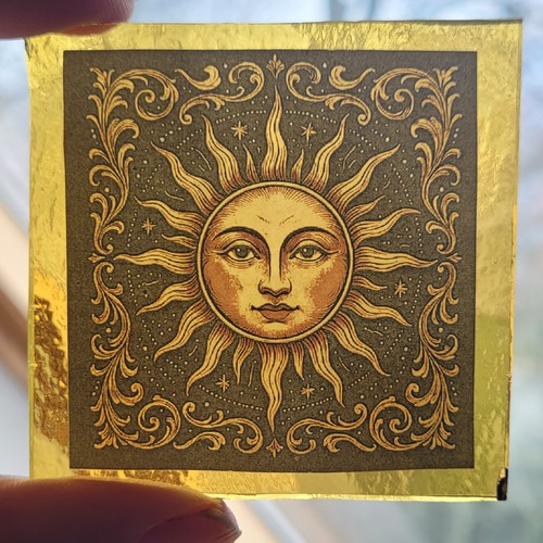 Stained glass sun - sun, amber