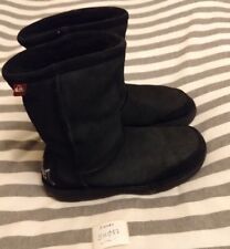 Quiksilver Charcoal Black Suede Leather Snow Winter Boots UK 7 SH037