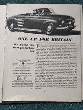 Sk90 Ephemera 1950s Article Rover Group First Gas Turbine Car 