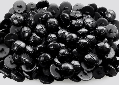 Buttons 23mm 36l black - 36l, leather