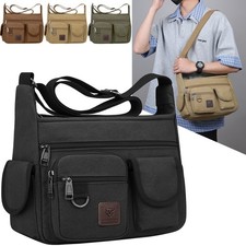 LEBULLBRO Men Retro Canvas