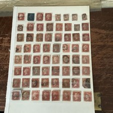 Page Of 80 GB / QV. Penny Reds, 1/2p, 1 1/2p, Twopence Blue. Pl. & Star.