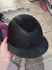 My Beautiful Karben Black Glitter Top Riding Helmet