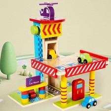 Wooden Parking Garage Playset