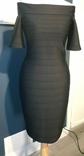 Black off the - off-the-shoulder, bodycon