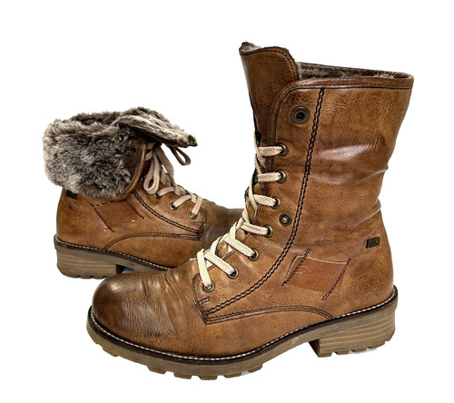 Ladies rieker brown faux - brown,