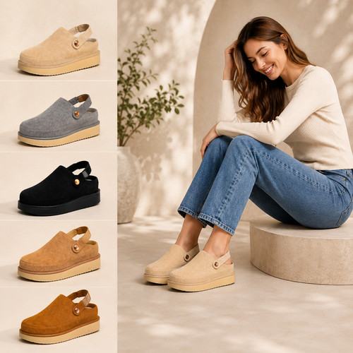 Ladies chunky platform mule - chunky,