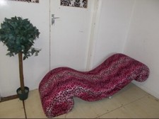 Leopard Print Cherry  Chaise