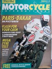 "Motorcycle International" March 1987 Bimota YB5 / lamborghini / Yamaha FZX750 