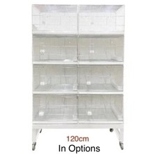 120cm (48")Plastic Bird Double Breeding Cage  Divider  Budgie Canary Finch Birds