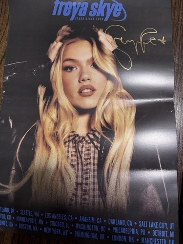 Freya skye signed poster - freya,