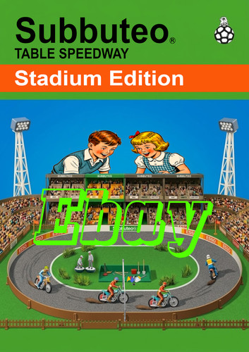 Subbuteo speedway retro poster - subbuteo,