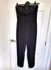 Monsoon black strapless boned