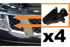 4x Front Grille Clip Black
