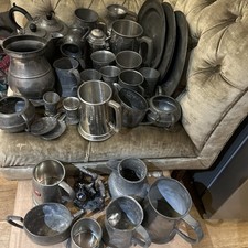Job Lot Vintage Pewter