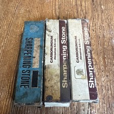 3 X Carborundum Synthetic Sharpening Stones / Oilstones