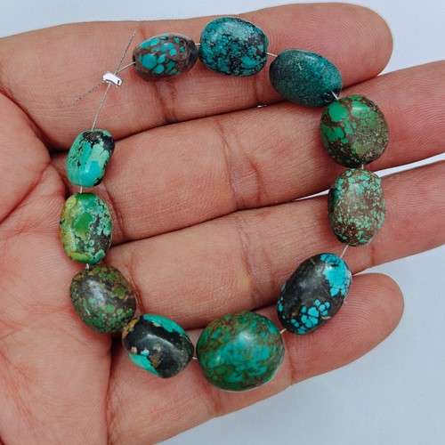 Natural tibetan turquoise oval - natural,
