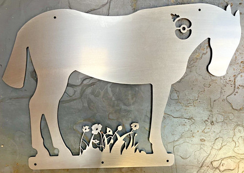 Metal war horse silhouette - war,