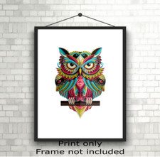 Owl A3, A4 or A5 Wall Art