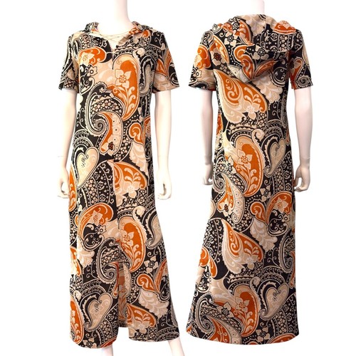 Paisley hooded kaftan - hooded, xl