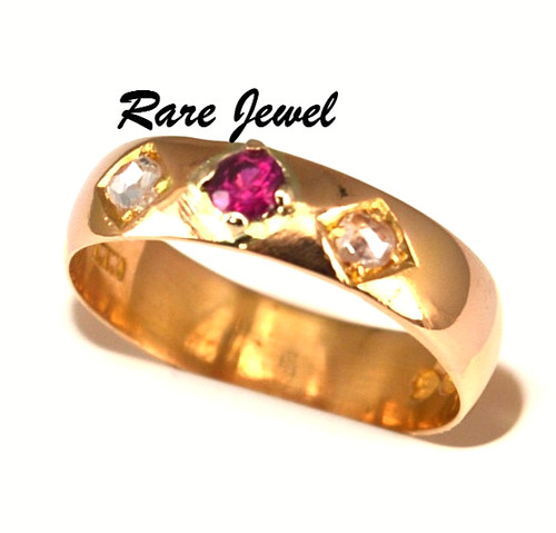 Antique 22ct gold ring diamond - antique,