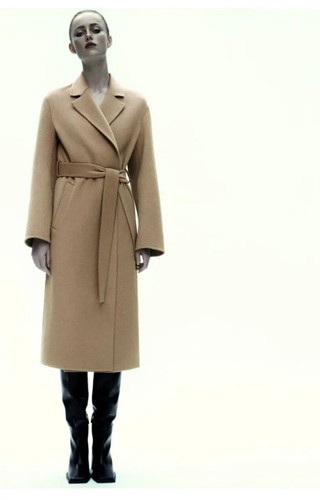 Zara women camel overcoat - women's,