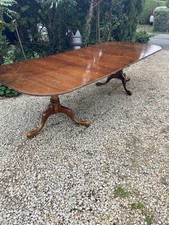 WILLIAM TILLMAN DINING TABLE. MODEL 'V' SOLID MAHOGANY. SEATS 10