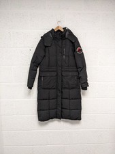 Superdry Everest Explorer Expedition Padded Parka Coat Black Hooded - UK 14