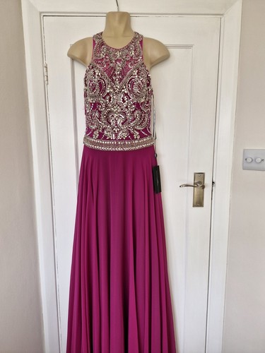 Pink beaded evening - pink,