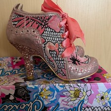 Irregular Choice Abigail's Third Party Pink Gold Floral Heels Boxed UK 5 (EU 38)