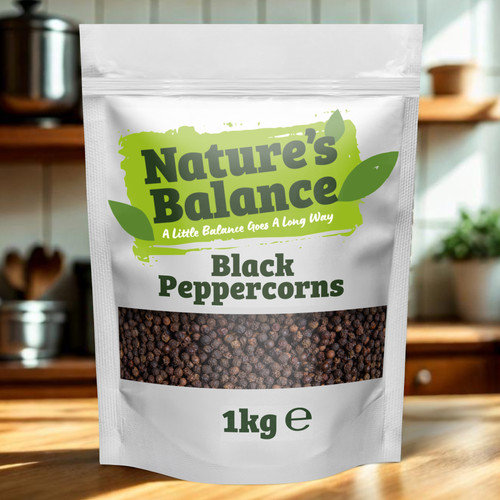 Whole black peppercorns - peppercorns, 1kg