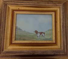 Framed Roger J Sloan Springer Cocker King Charles Spaniel Watercolour Painting