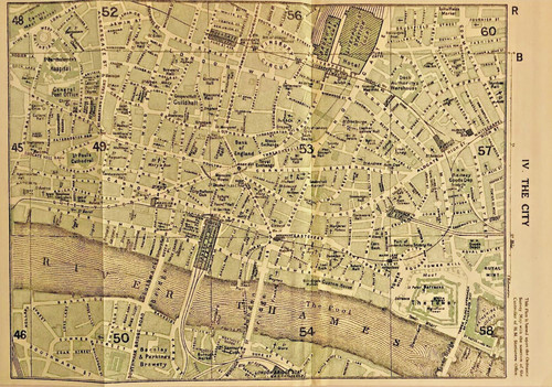 1922 antique map the - the, city