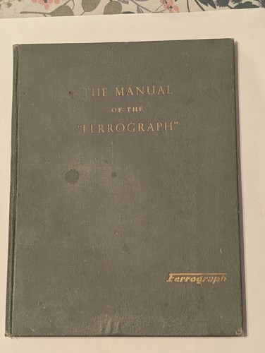 The manual ferrograph - manual,