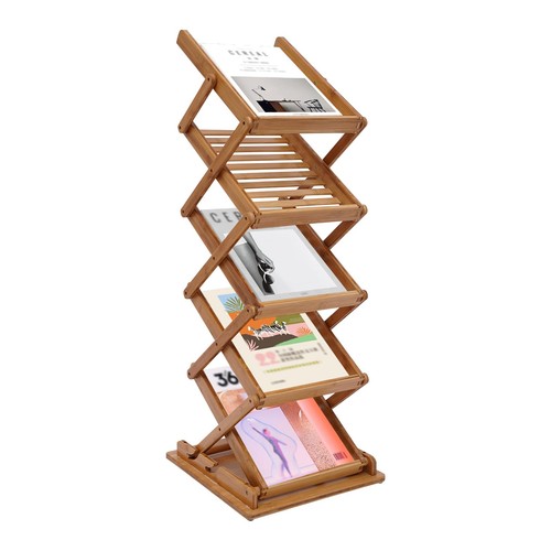 Foldable wood magazine - magazine, rack