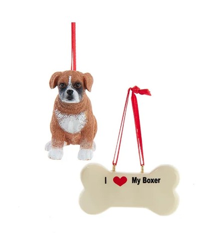 Kurt adler dog figure bone - figure,
