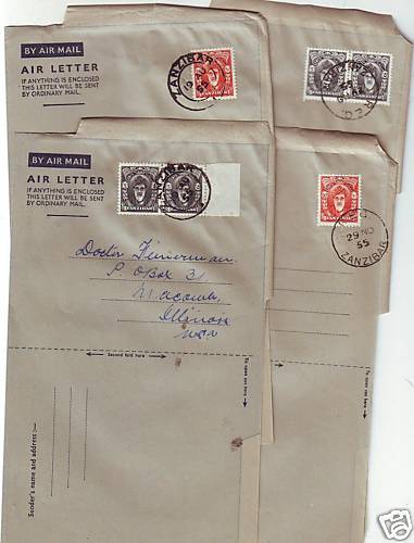1955 zanzibar airletters - 1955, 4