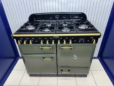 RANGEMASTER ELAN 110 CM DUAL FUEL IN NATO GREEN AND GOLD. Ref: I65