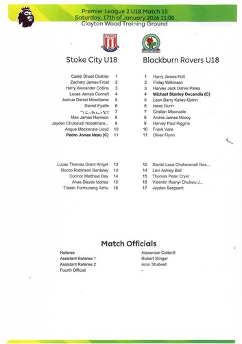 2025 stoke city - u18, v