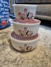 3x Enamel Covered Bowls
