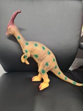 Medium/Large -sized Soft Rubber Dinosaur Toy, make sounds Parasaurolophus 