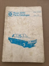 Rover P6 2200 Parts  Book RTC9011A