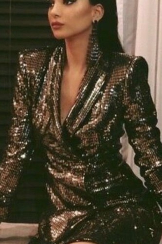 Zara gold sequin wrap - sequin,