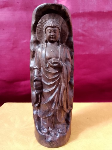 Beautiful wooden carved buddha - wooden,