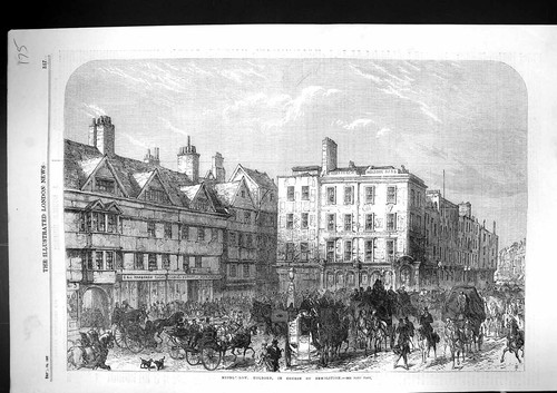 Original old antique print - antique,