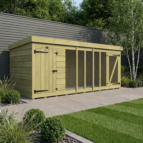 Dog kennel and run - run, full