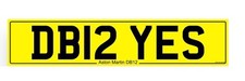 DB12 YES Number Plate  V750