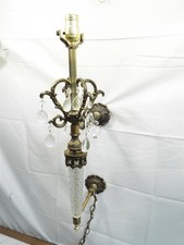 Vintage Crystal & Brass Shabby