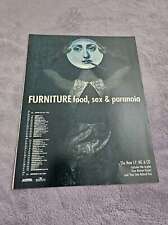 FPOT337 MAGAZINE ADVERT 12X9" FURNITURE : FOOD, SEX & PARANOIA